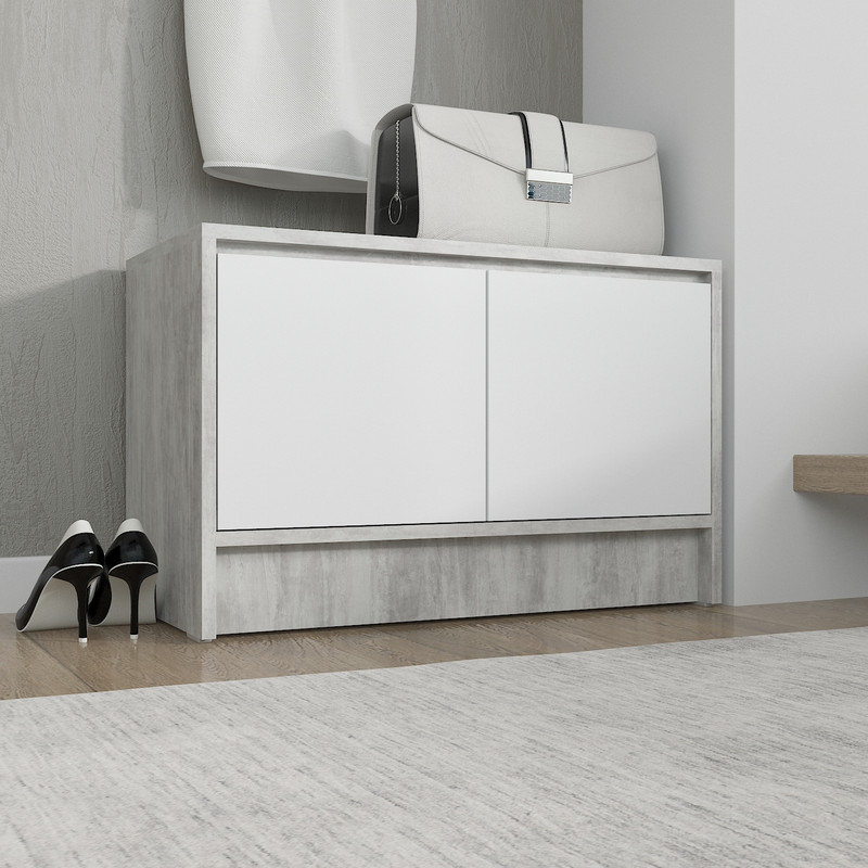 Тумба під взуття А-174 бетон-білий