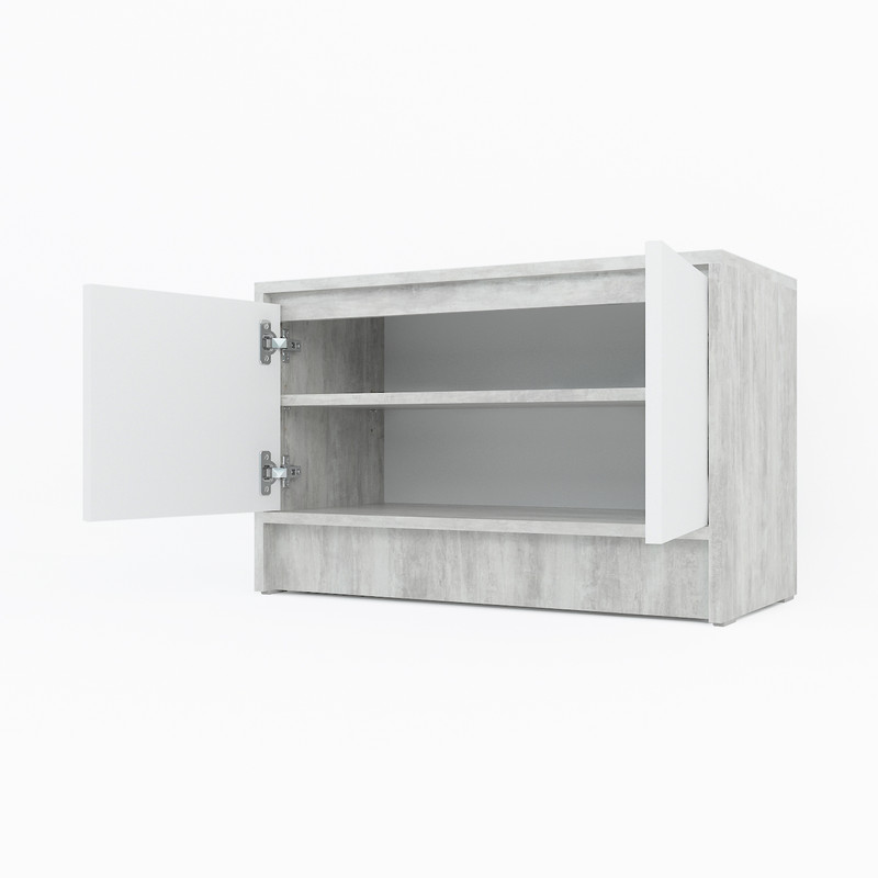 Тумба під взуття А-174 бетон-білий