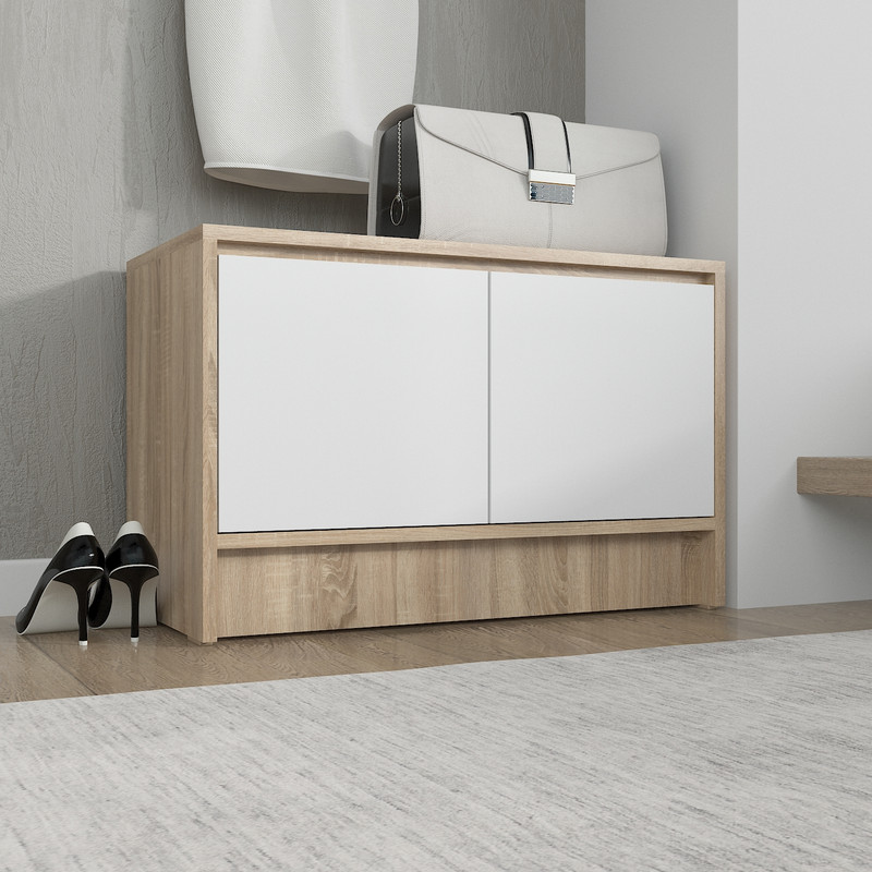 Тумба під взуття А-174 дуб сонома - білий