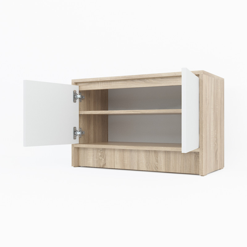 Тумба під взуття А-174 дуб сонома - білий