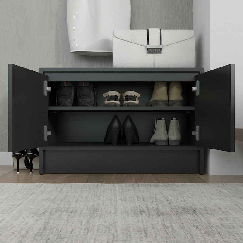 Тумба під взуття А-174 чорний матовий