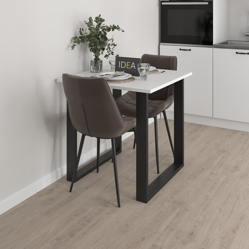 Стіл лофт 740*740мм, А-142 білий