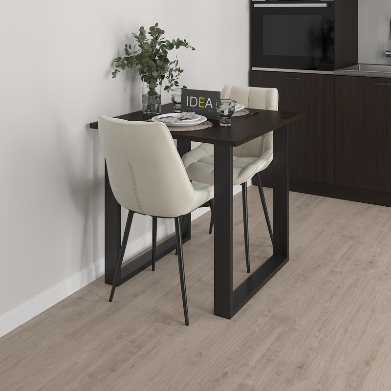 Стіл лофт 740*740мм, А-142 венге темний