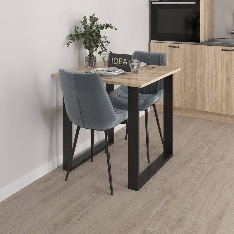 Стіл лофт 740*740мм, А-142 дуб сонома