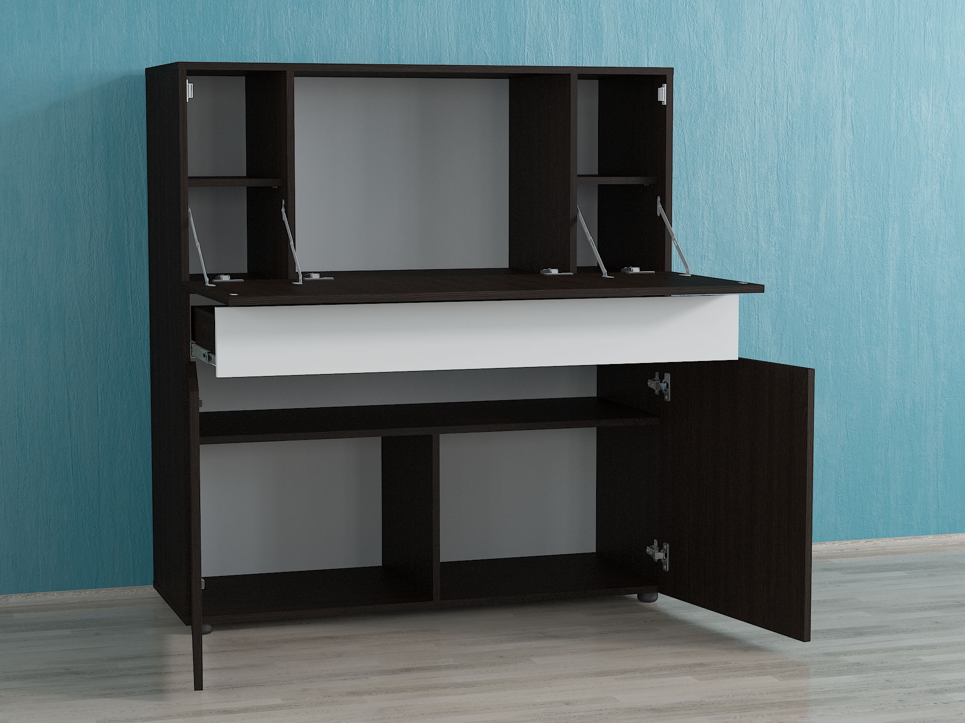 Стіл Трансформер А-112 венге темний-білий