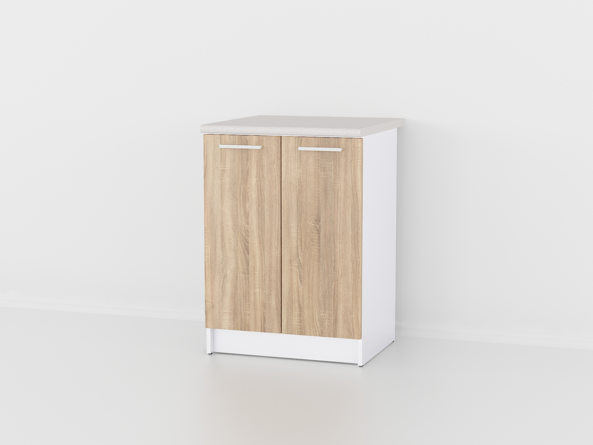 Тумба низ 600мм (без стільниці) К-13 дуб сонома - білий