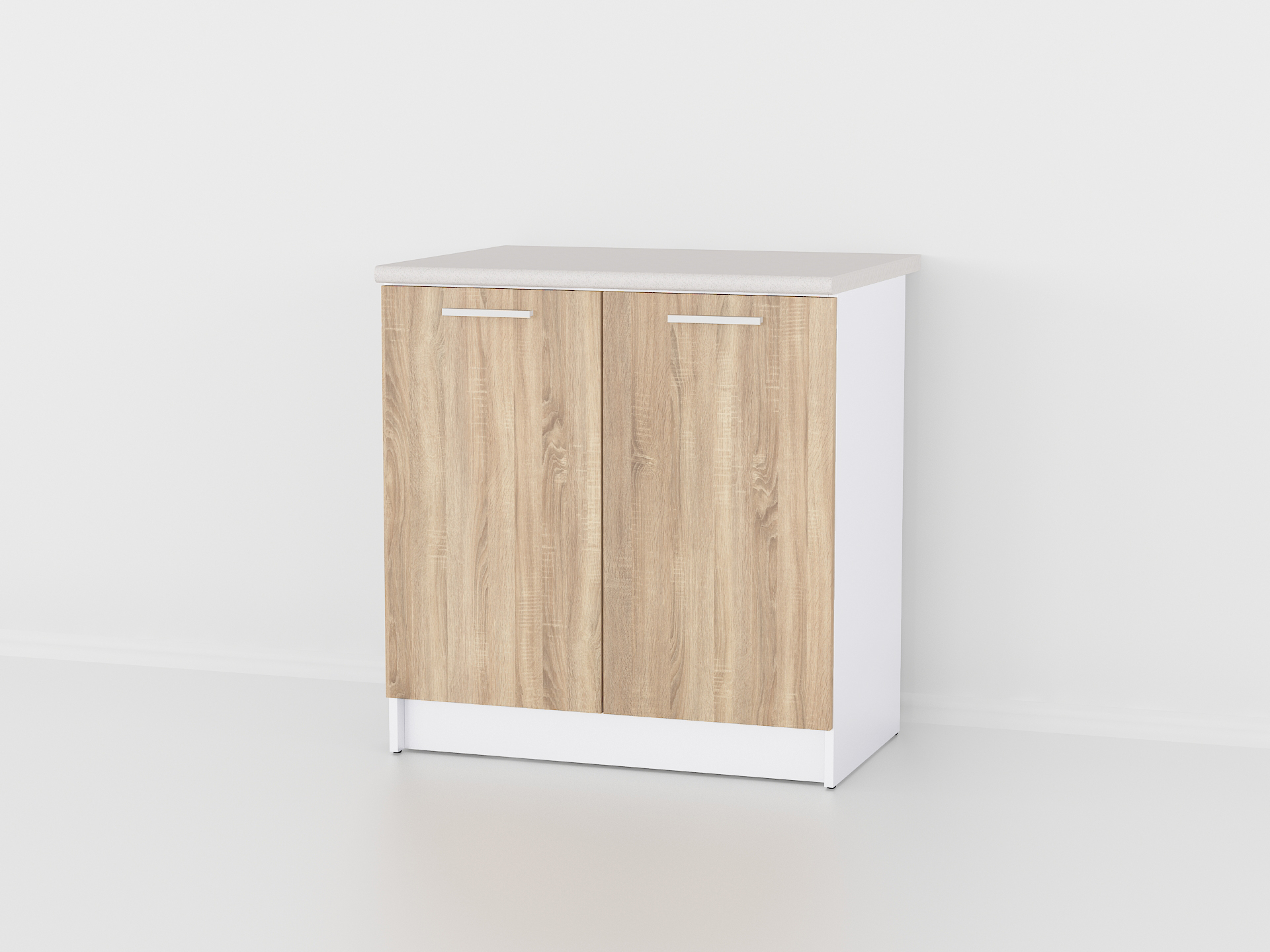 Тумба низ 800мм, К-16 (без стільниці) дуб сонома - білий