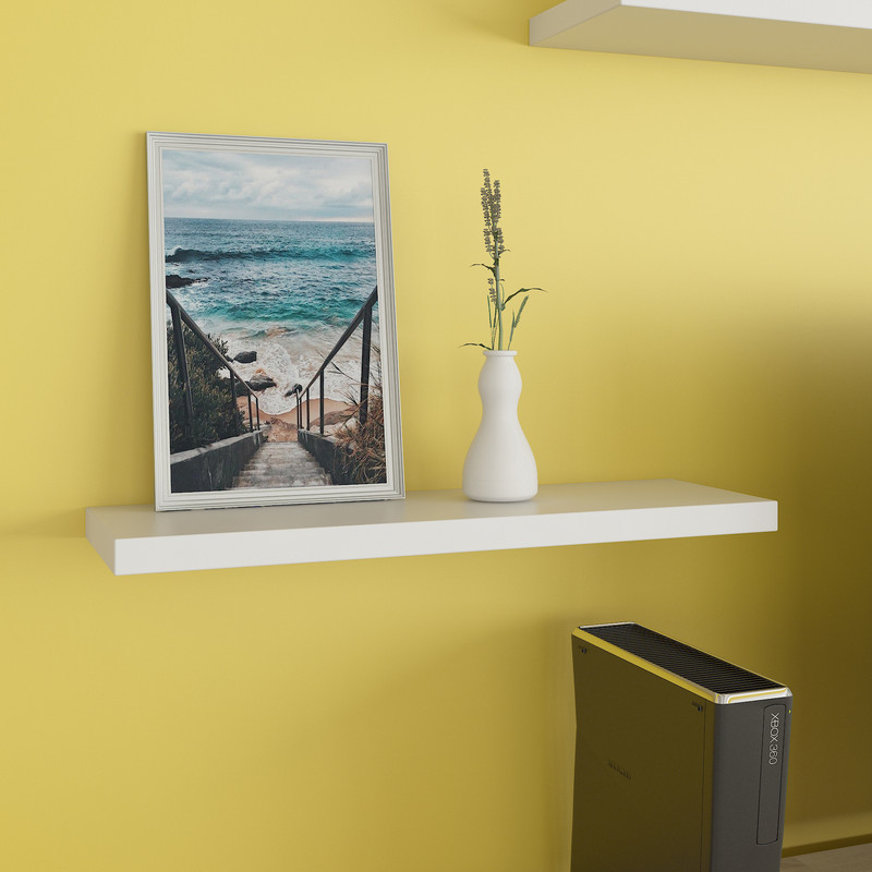 Полиця навісна А-147 біла ширина 120см