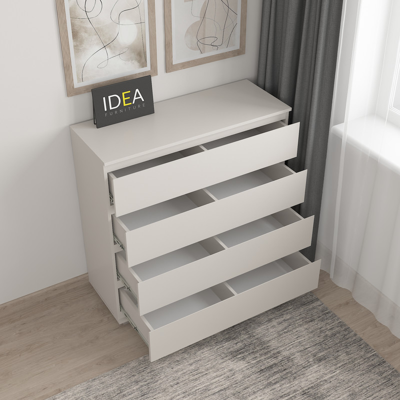 Комод на 4 шухляди без ручок Б-8.1 Кашемір