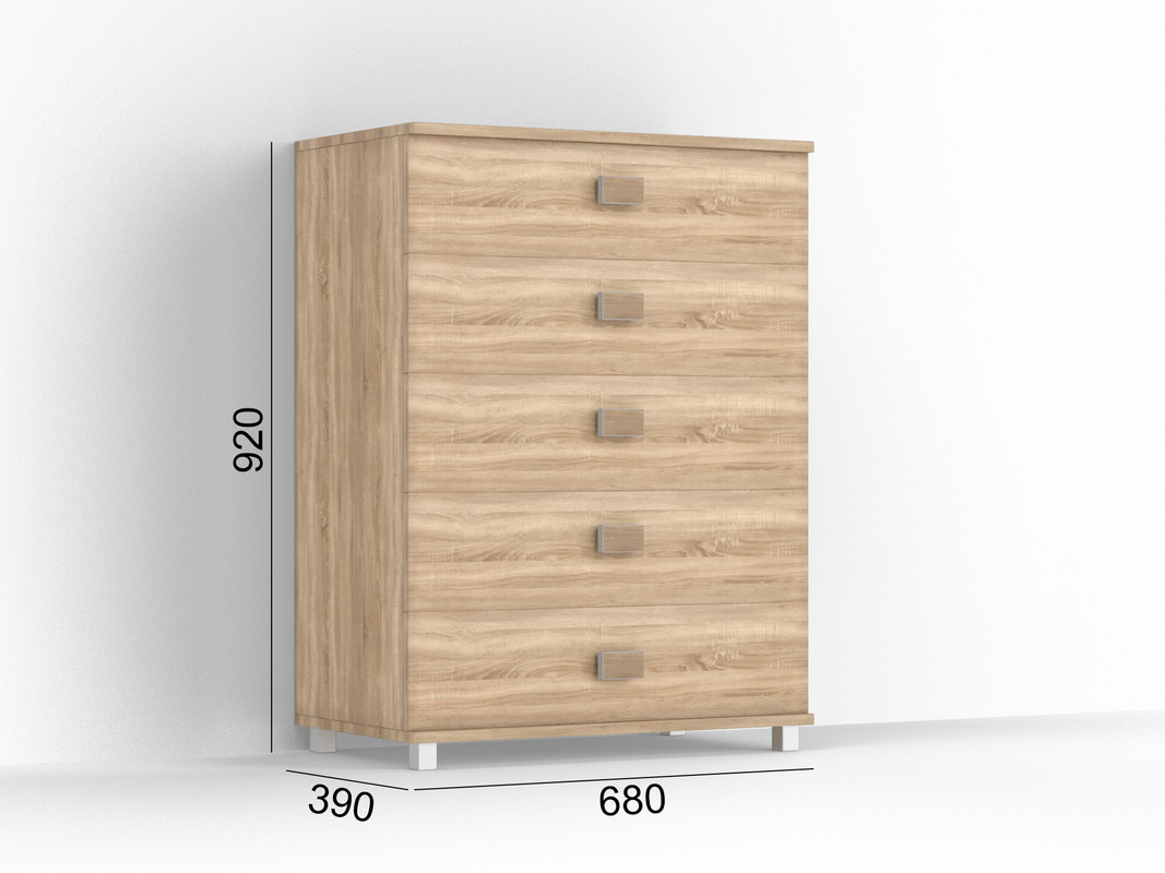 Комод ТКБ - 185 дуб сонома