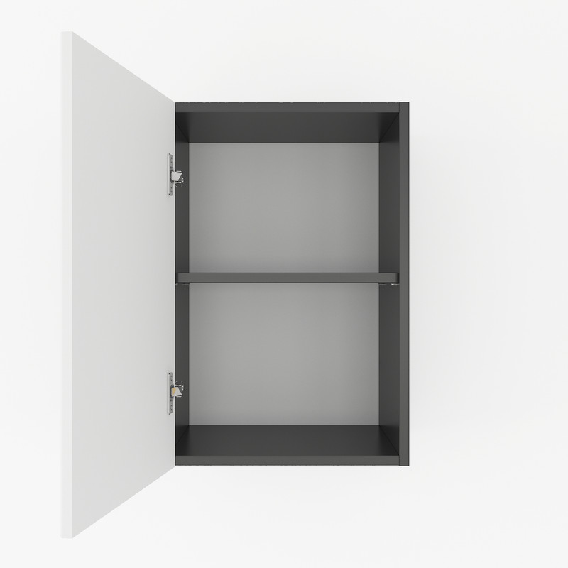 Шафа навісна 400мм К-51 чорний-білий