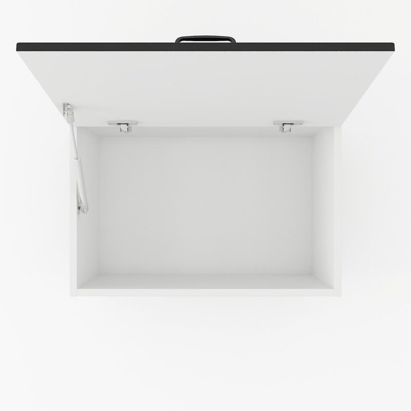 Шафа навісна 600мм, витяжка К-52 білий-чорний