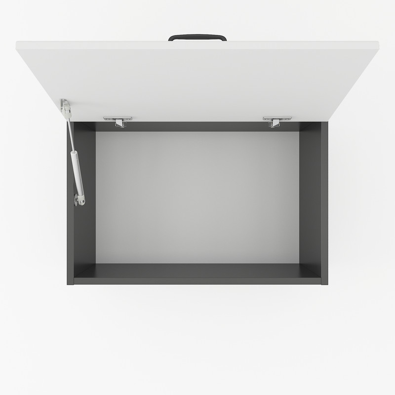 Шафа навісна 600мм, витяжка К-52 чорний-білий