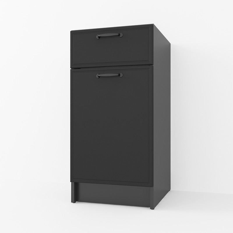 Тумба низ 400мм К-54 (без стільниці) чорний матовий