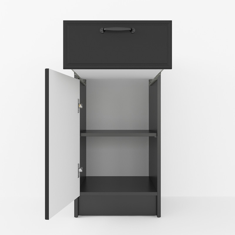 Тумба низ 400мм К-54 (без стільниці) чорний матовий