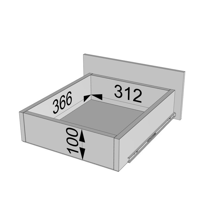 Тумба низ 400мм К-54 (без стільниці) чорний матовий