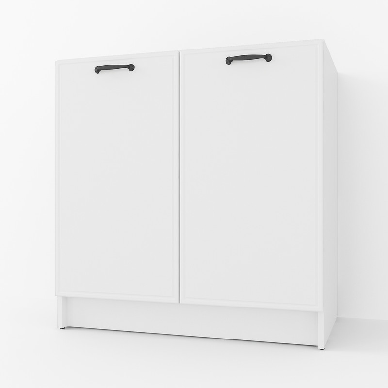 Тумба низ 800мм, мийка (без стільниці) К-55 білий