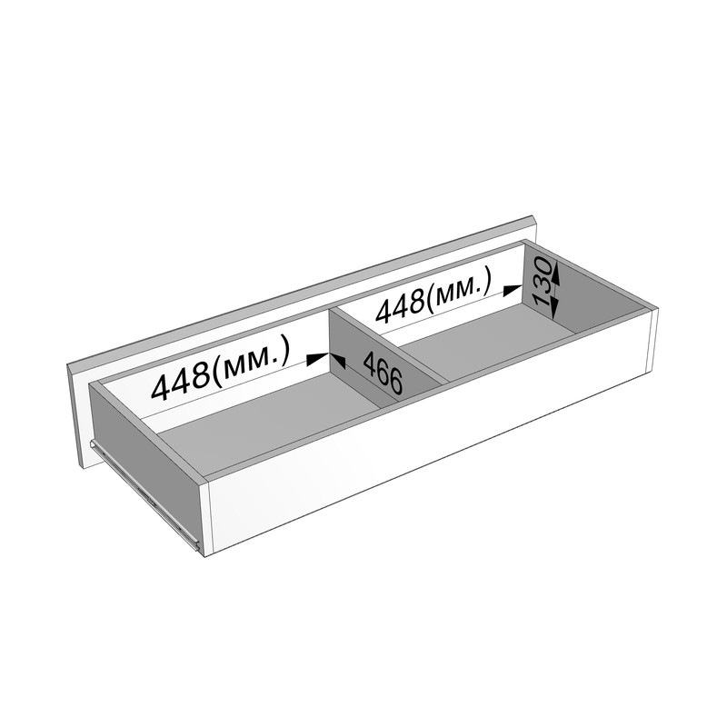 Шафа з полицями без ручок Б-1 Антрацит - Білий