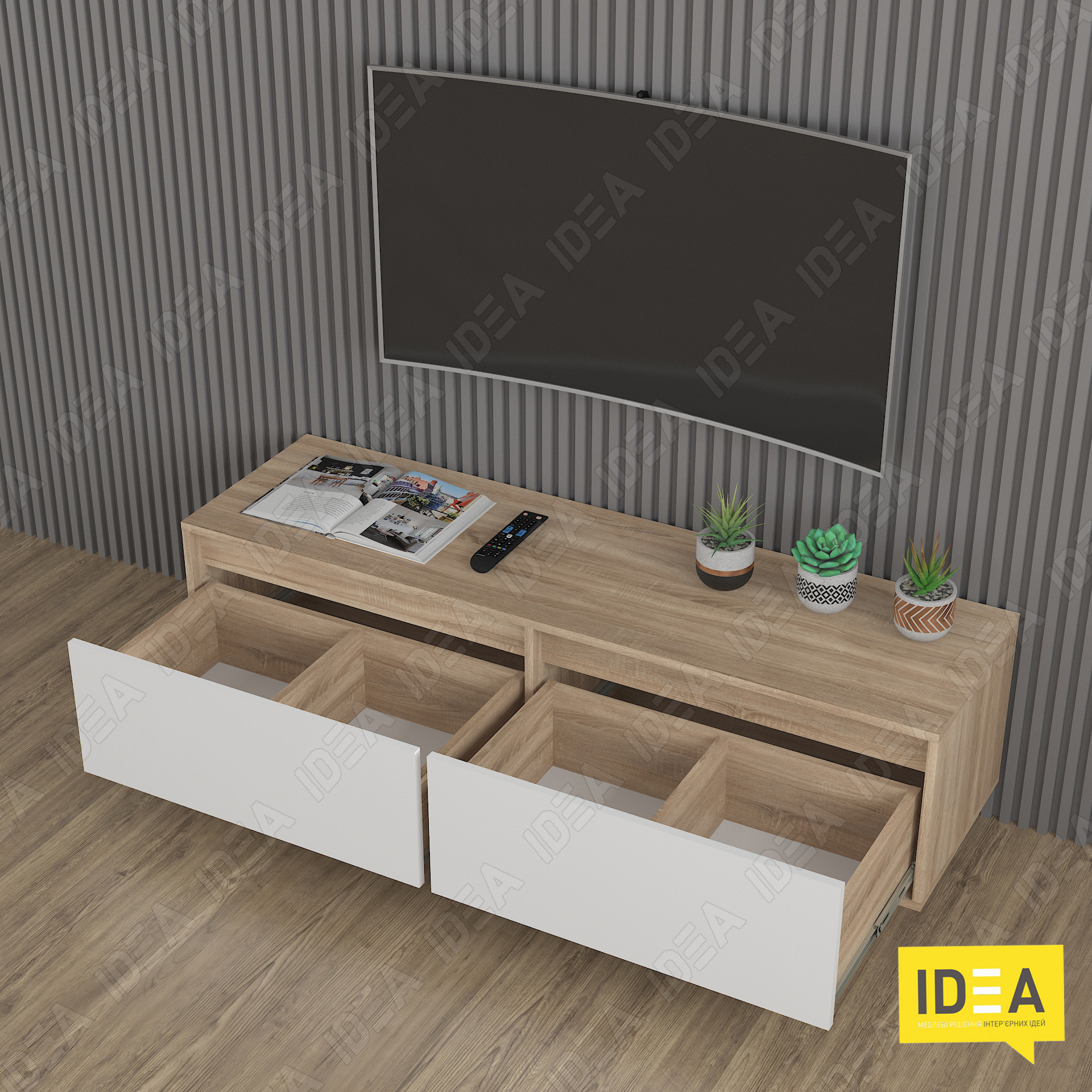 Тумба ТБ А-190 дуб сонома - білий