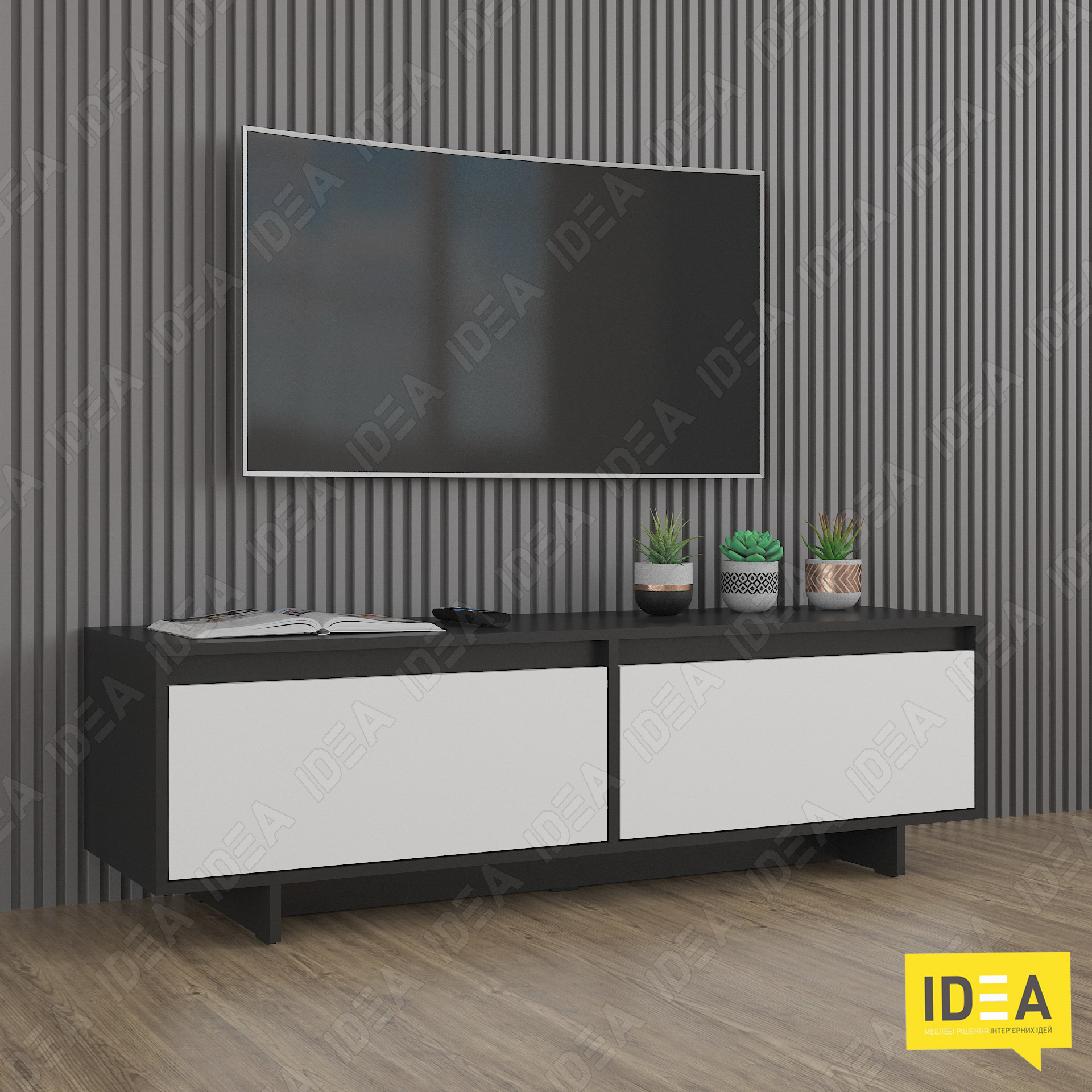 Тумба ТБ А-190 чорний-білий