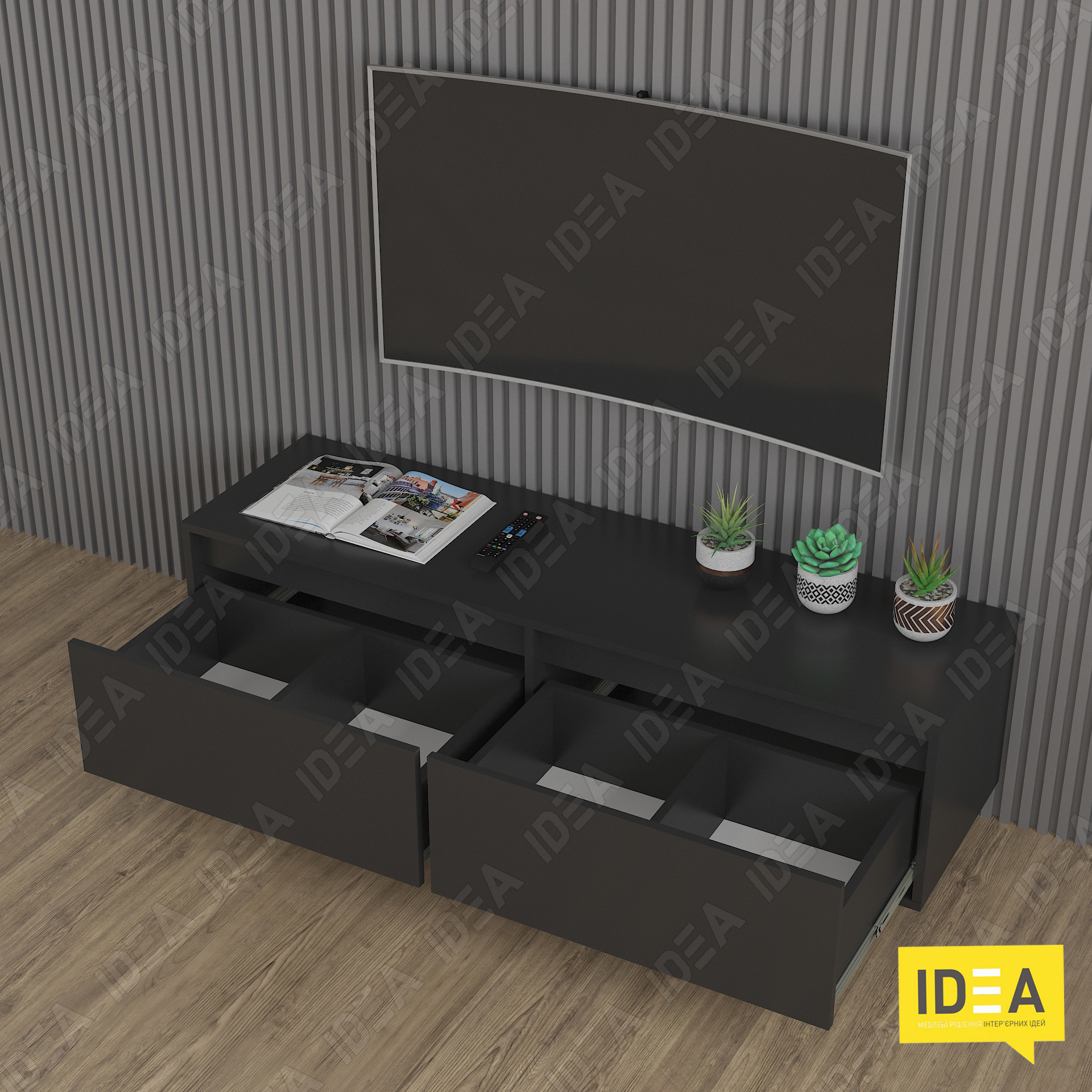 Тумба ТБ А-190 чорний матовий