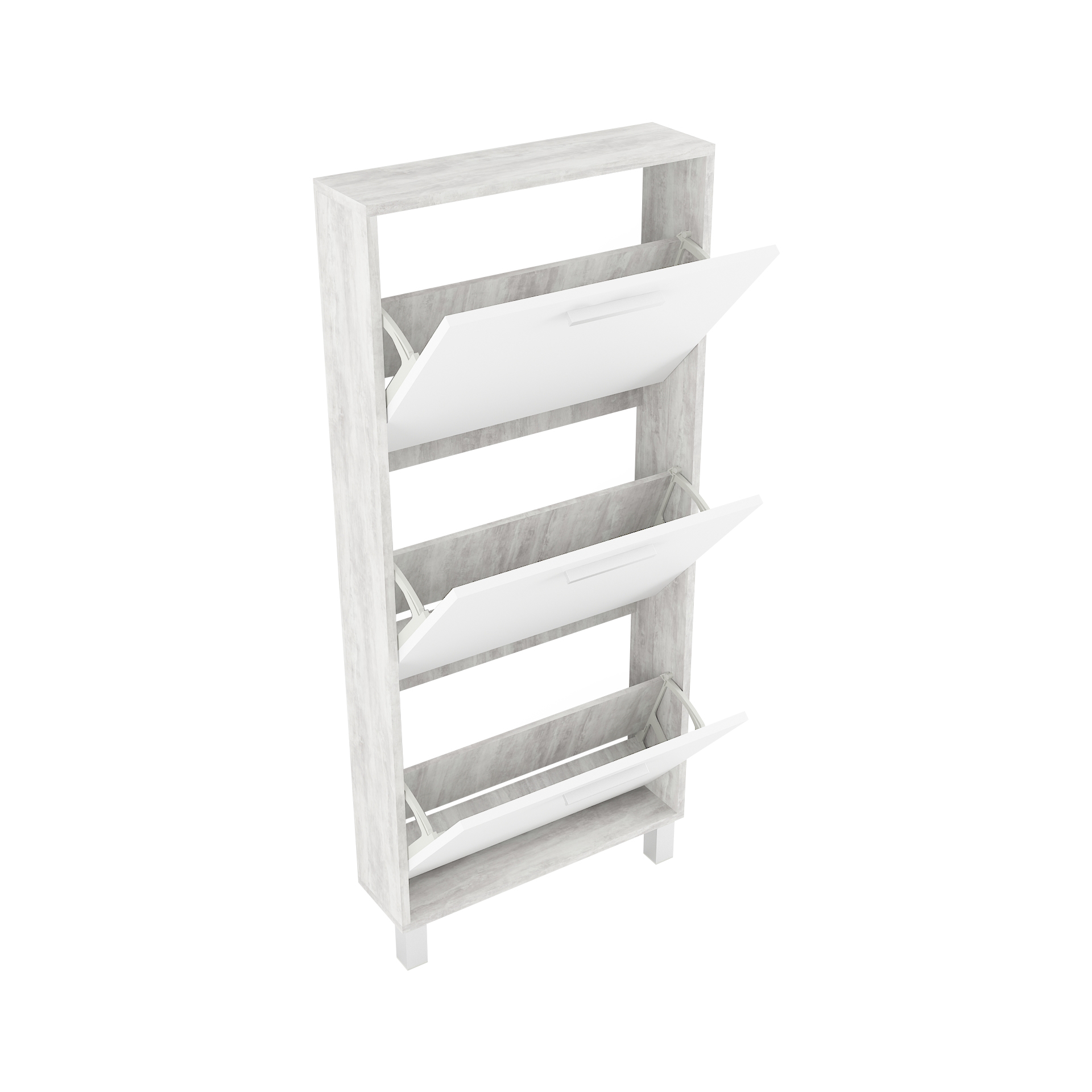 Взуттєва тумба А-160 бетон-білий