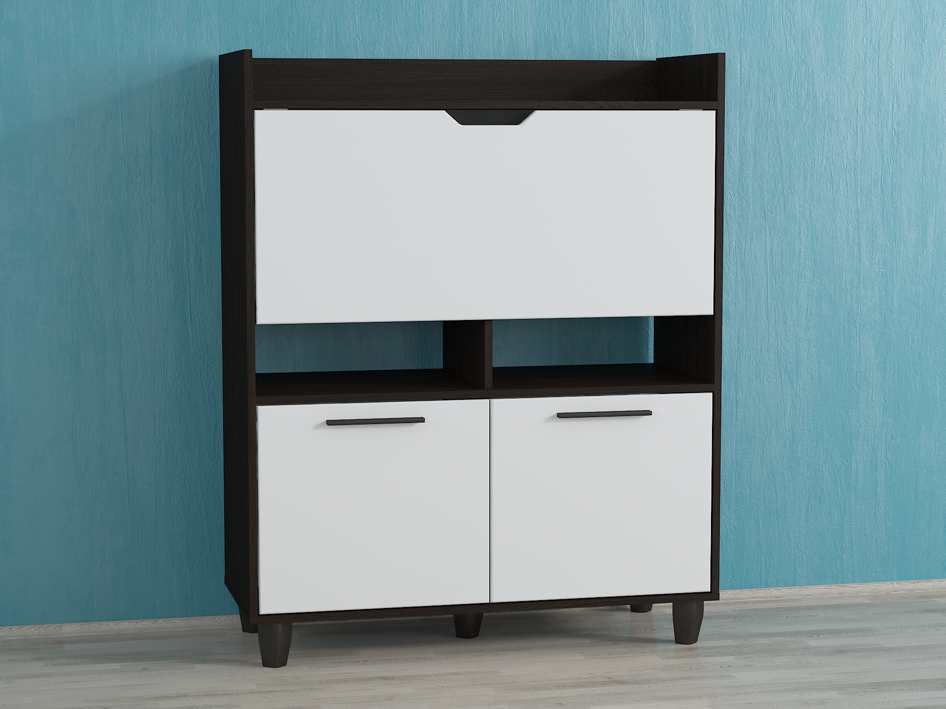 Стіл Трансформер А-113 венге темний-білий