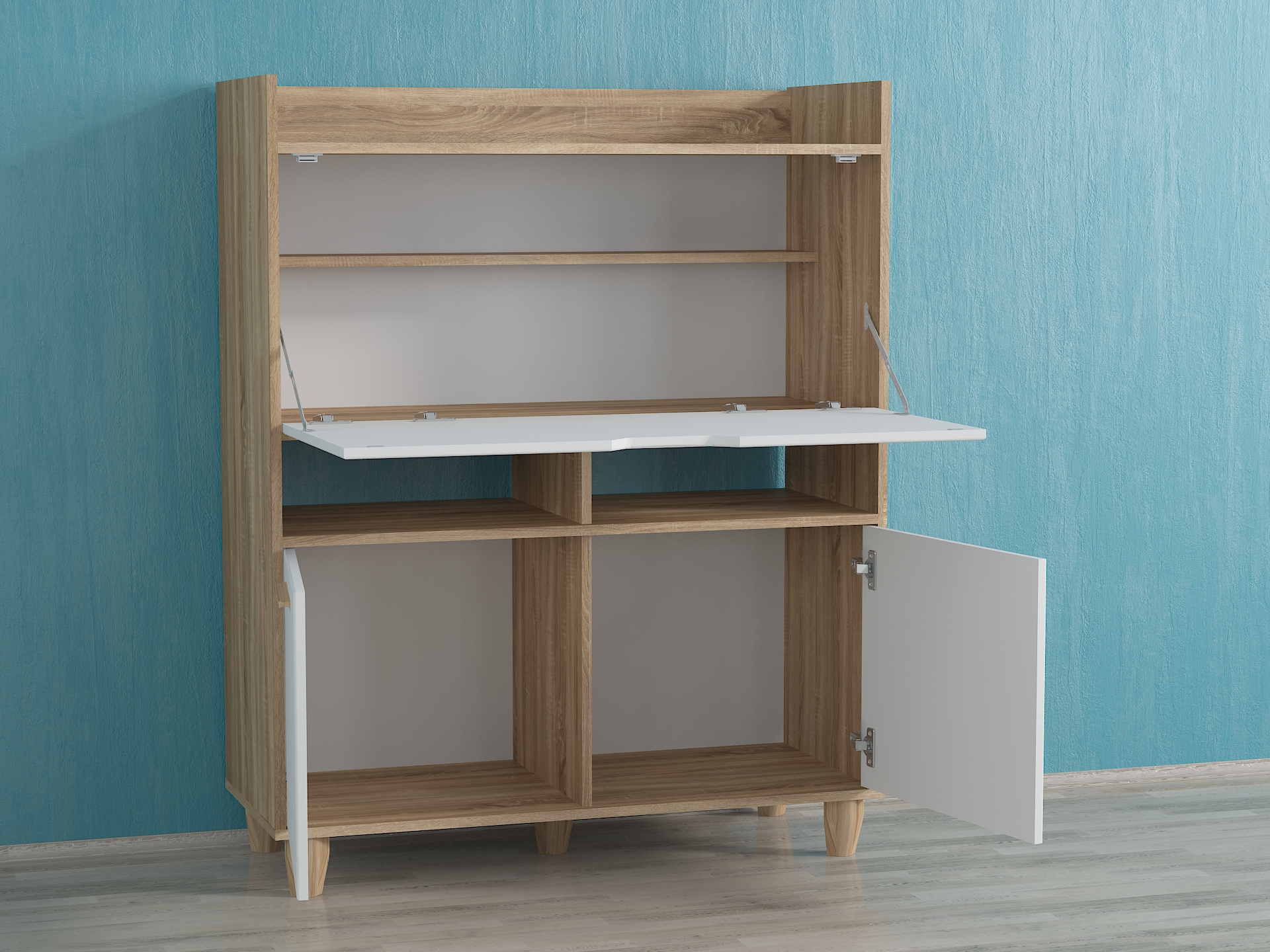 Стіл Трансформер А-113 дуб сонома - білий