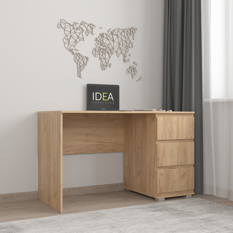 Стіл комп'ютерний на 3 ящики Б-5 дуб крафт