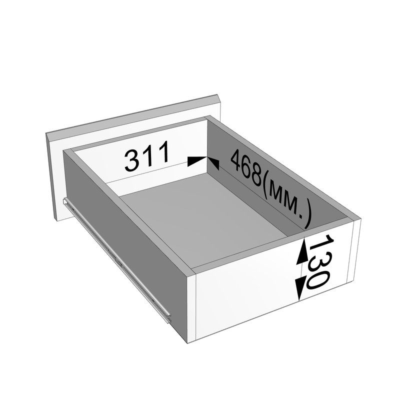 Стіл комп'ютерний на 3 ящики Б-5 дуб сонома - білі планки