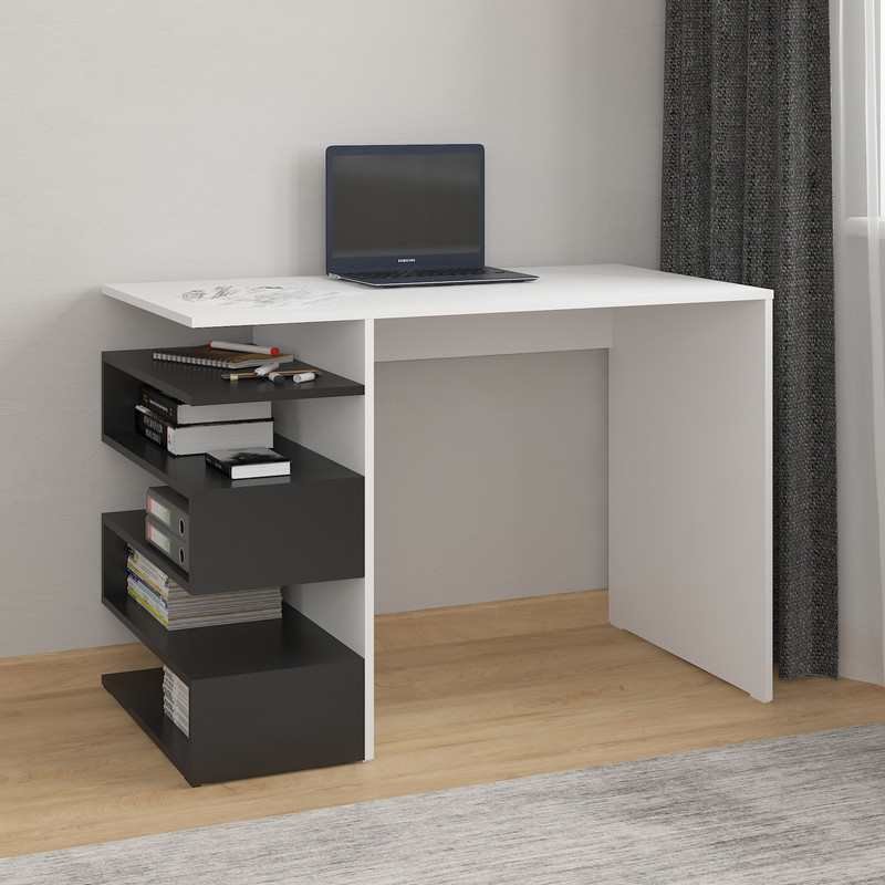 Комп’ютерний стіл А-186 чорний-білий