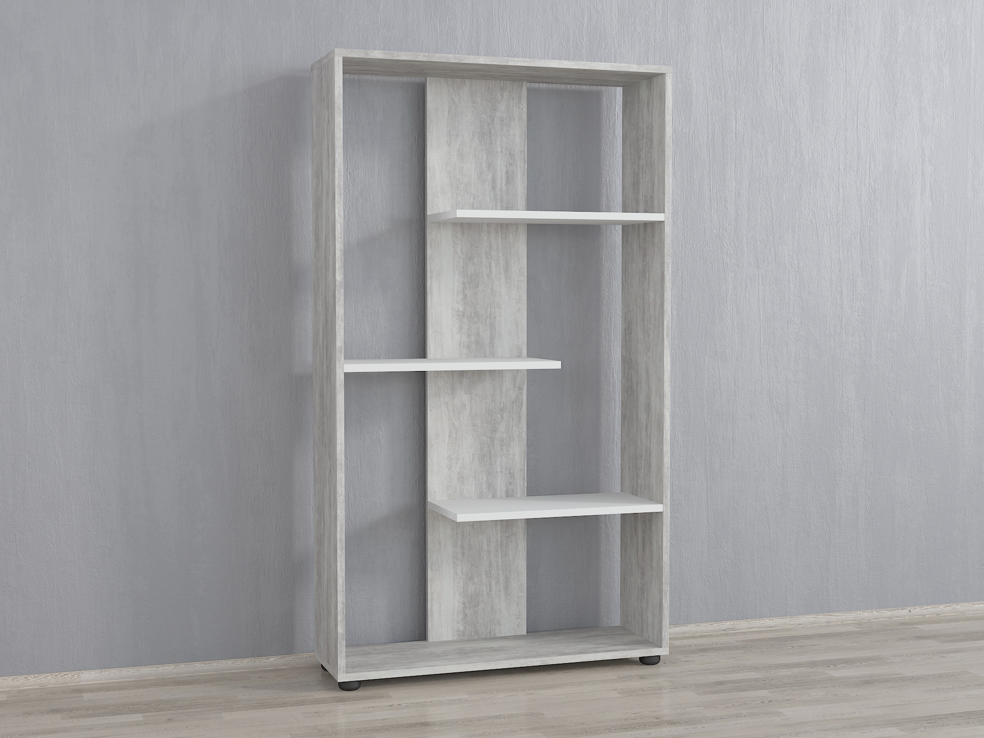 Стелаж А-122 бетон-білий