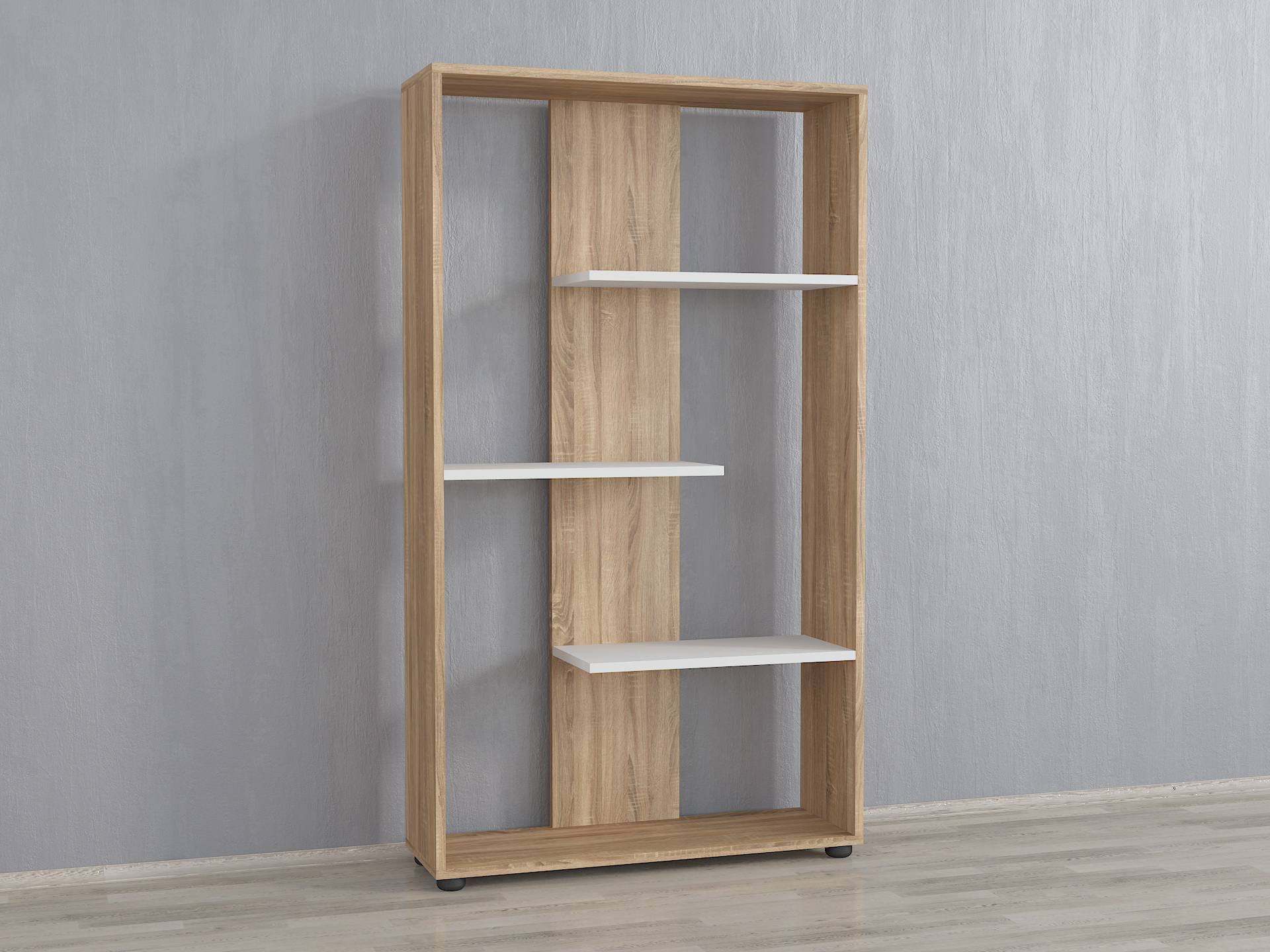 Стелаж А-122 дуб сонома - білий