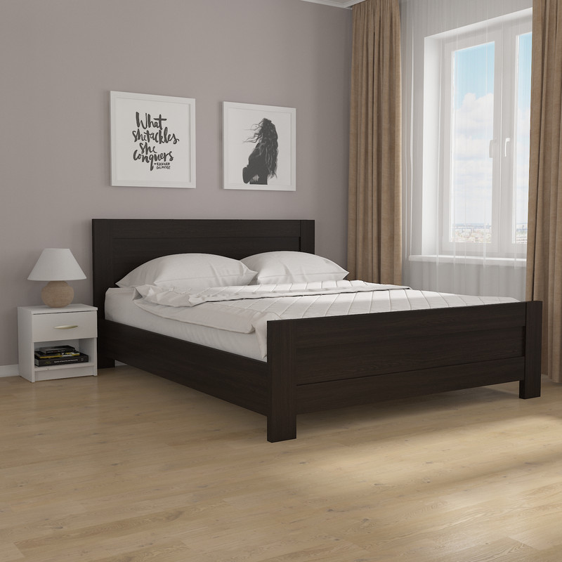 Ліжко двухспальне М-19 венге темний