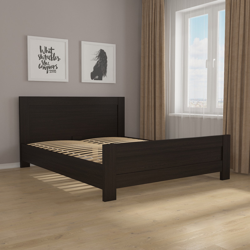 Ліжко двухспальне М-19 венге темний