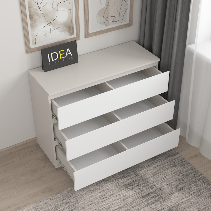 Комод на 3 шухляди без ручок Б-4.1 Кашемір