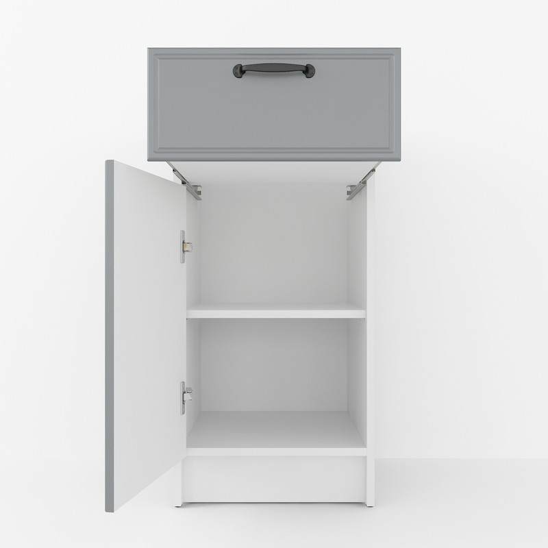 Тумба низ 400мм К-54 (без стільниці) білий - асфальт