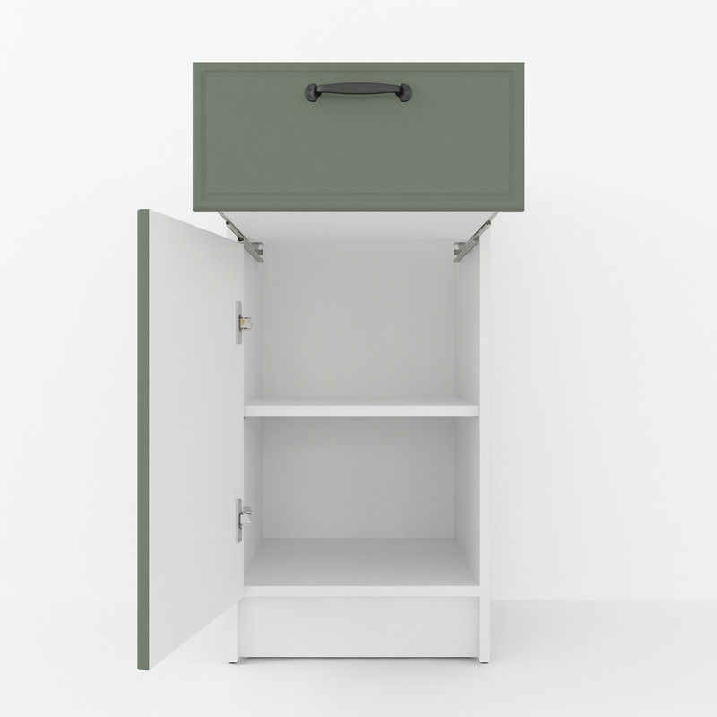 Тумба низ 400мм К-54 (без стільниці) білий - камуфляж