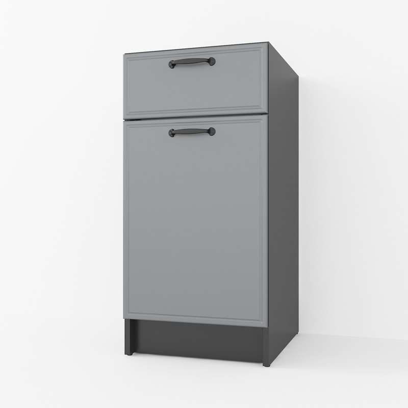 Тумба низ 400мм К-54 (без стільниці) чорний - асфальт