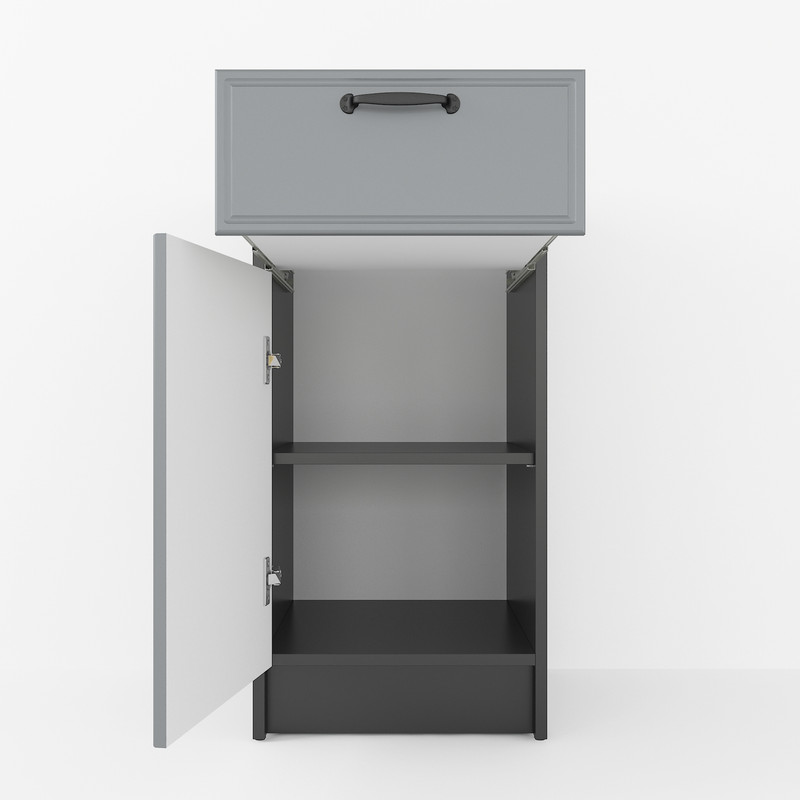 Тумба низ 400мм К-54 (без стільниці) чорний - асфальт