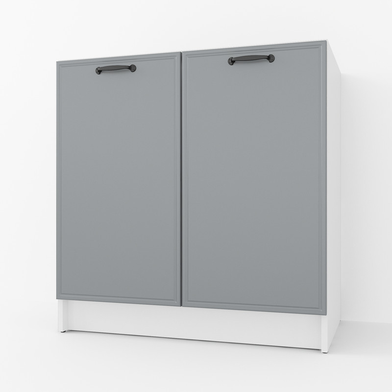 Тумба низ 800мм, мийка (без стільниці) К-55 білий - асфальт