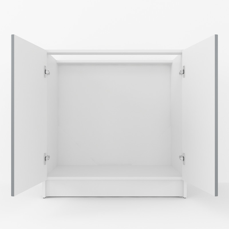 Тумба низ 800мм, мийка (без стільниці) К-55 білий - асфальт