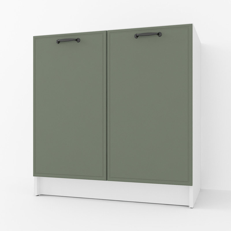 Тумба низ 800мм, мийка (без стільниці) К-55 білий - камуфляж