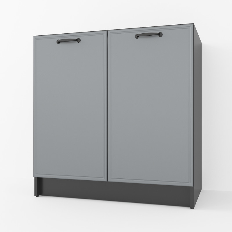 Тумба низ 800мм, мийка (без стільниці) К-55 чорний - асфальт