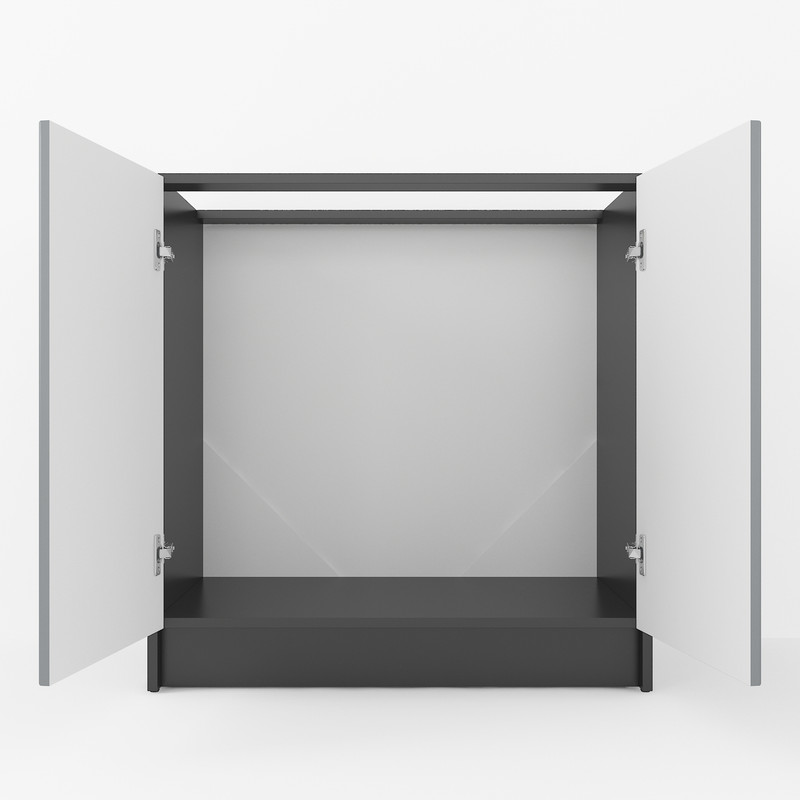 Тумба низ 800мм, мийка (без стільниці) К-55 чорний - асфальт