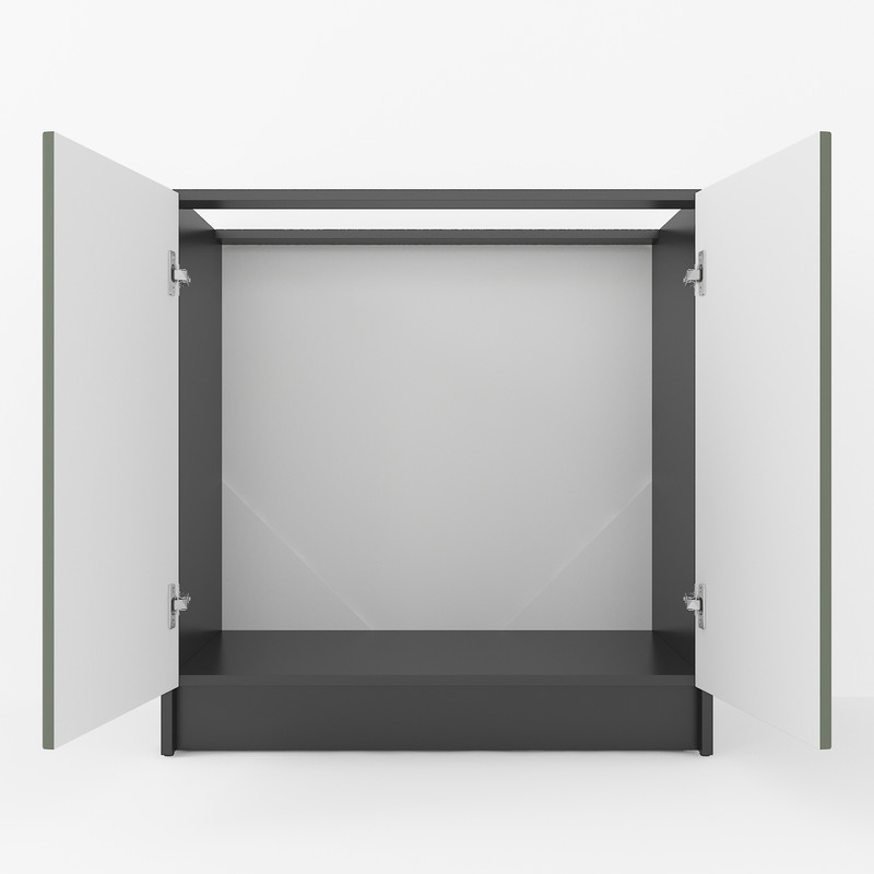 Тумба низ 800мм, мийка (без стільниці) К-55 чорний - камуфляж