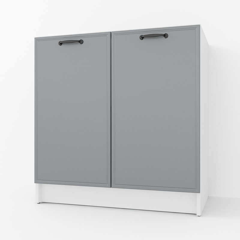 Тумба низ 800мм, К-66 (без стільниці) білий - асфальт