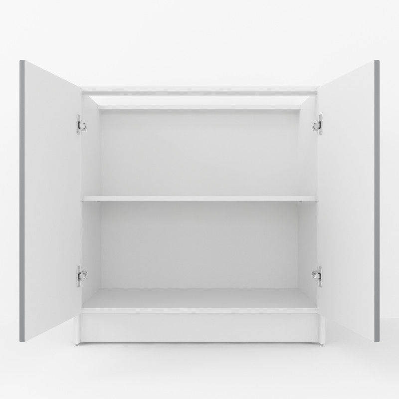 Тумба низ 800мм, К-66 (без стільниці) білий - асфальт