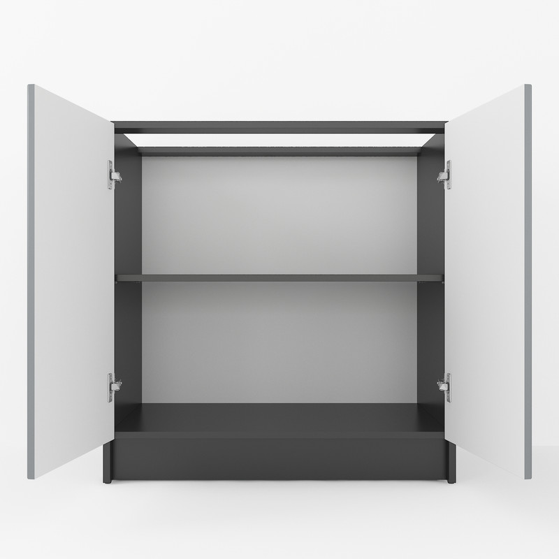 Тумба низ 800мм, К-66 (без стільниці) чорний - асфальт