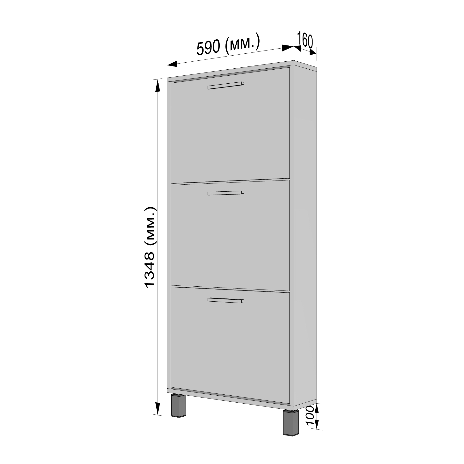 Взуттєва тумба А-160 білий